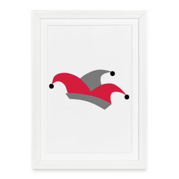 fou bouchon - Affiche encadrée (27 × 37 cm) - blanc - Devant