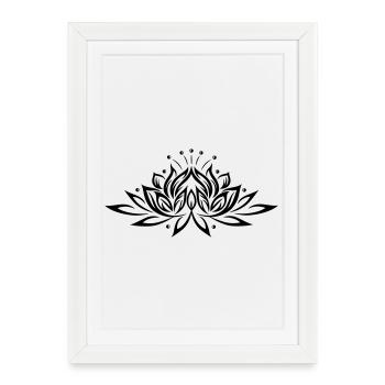 Fleur de Lotus, Lotus - Affiche encadrée (27 × 37 cm) - blanc - Devant