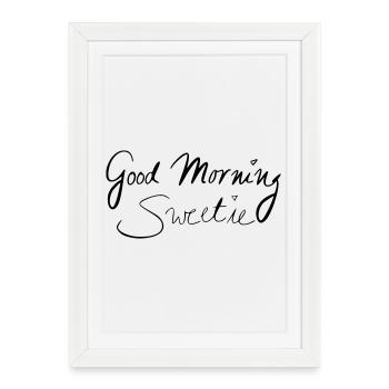 Bonjour ma chérie - Affiche encadrée (27 × 37 cm) - blanc - Devant