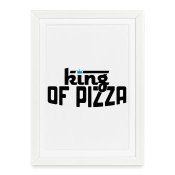 La pizza - Affiche encadrée (27 × 37 cm) - blanc - Devant