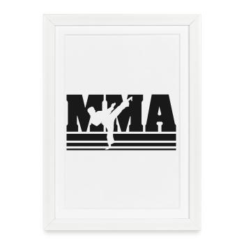 MMA martial arts logo gym dojo club logo image - Framed poster (27 × 37 cm) - white - Front
