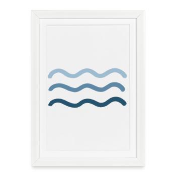 Wave oil - Framed poster (27 × 37 cm) - white - Front