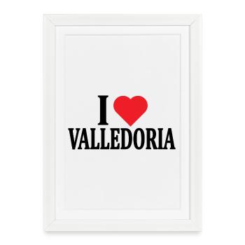 t-shirt Io amo Valledoria t-shirt Sardegna - Framed poster (27 × 37 cm) - white - Front