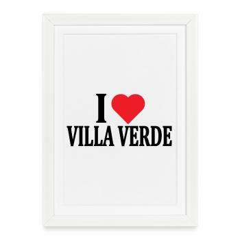 J’adore Villa Verde t-shirt Sardaigne - Affiche encadrée (27 × 37 cm) - blanc - Devant