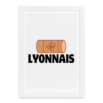 Lyon, bouchon Lyonnais, restaurant - Framed poster (27 × 37 cm) - white - Front