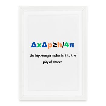 Uncertainty principle - Framed poster (27 × 37 cm) - white - Front