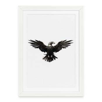 Eagle - Framed poster (27 × 37 cm) - white - Front