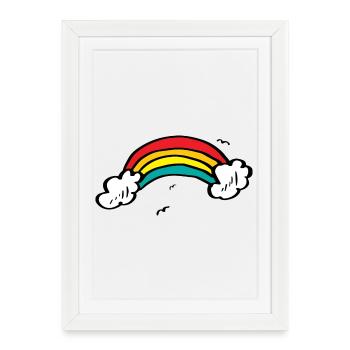 Vivid Rainbow Arc - Framed poster (27 × 37 cm) - white - Front