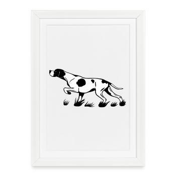 Pointer above - Framed poster (27 × 37 cm) - white - Front