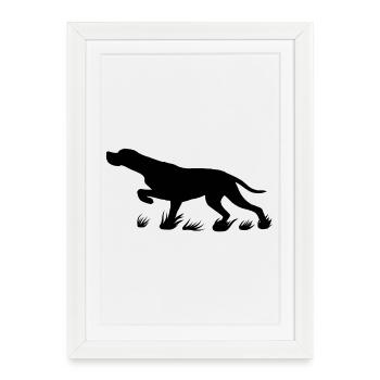 black pointer protruding - Framed poster (27 × 37 cm) - white - Front