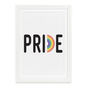 LGBT Pride Month - Pride. Rainbow Flag - Framed poster (27 × 37 cm) - white - Front