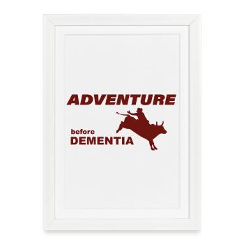 RODÉO AVENTURE - Affiche encadrée (27 × 37 cm) - blanc - Devant