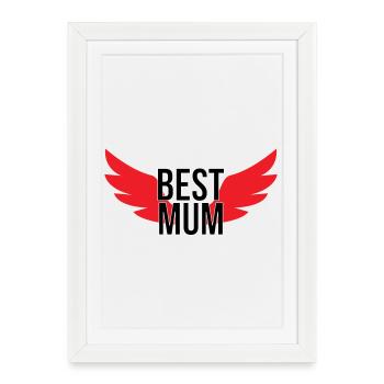 Best Mom - Mother's Day - Framed poster (27 × 37 cm) - white - Front
