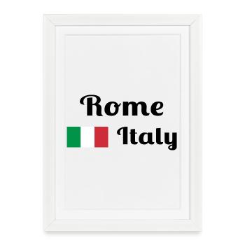 Rome Italy - Stylish prints - Framed poster (27 × 37 cm) - white - Front