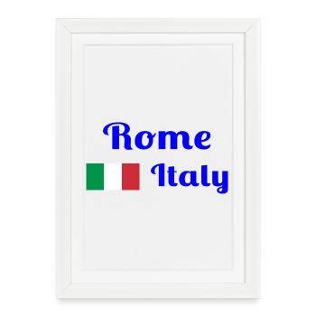 Rome Italy - Stylish prints - Framed poster (27 × 37 cm) - white - Front