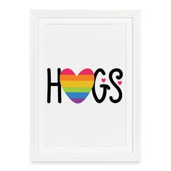 Mois de la fierté LGBT - Câlins - Affiche encadrée (27 × 37 cm) - blanc - Devant