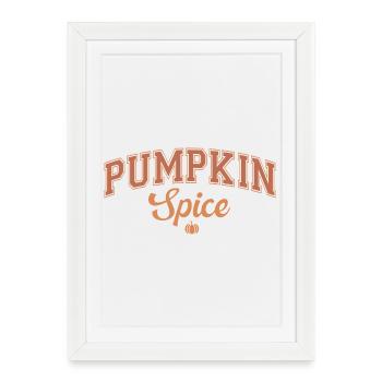 Pumpkin Spice Vintage Lettering - Framed poster (27 × 37 cm) - white - Front