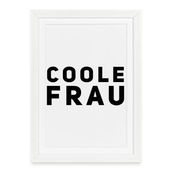 Cool woman - Framed poster (27 × 37 cm) - white - Front