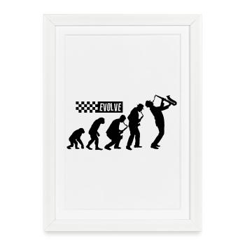Évolution du ska – British 2 Tone Music Design - Affiche encadrée (27 × 37 cm) - blanc - Devant