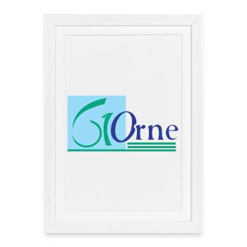Logo Orne 61 - Affiche encadrée (27 × 37 cm) - blanc - Devant