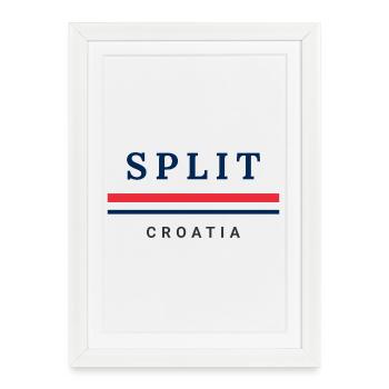 Split City Croatia - Framed poster (27 × 37 cm) - white - Front