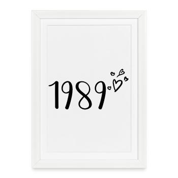 1989 - Affiche encadrée (27 × 37 cm) - blanc - Devant