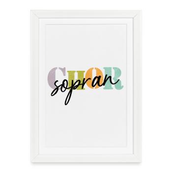 Choir Soprano - Framed poster (27 × 37 cm) - white - Front