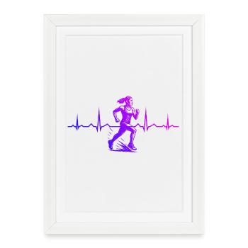 Running Graphics for Races - Framed poster (27 × 37 cm) - white - Front