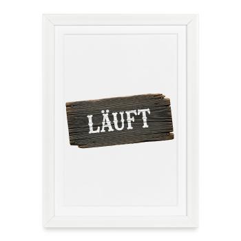 Course – Déclaration d’artisan minimaliste - Affiche encadrée (27 × 37 cm) - blanc - Devant