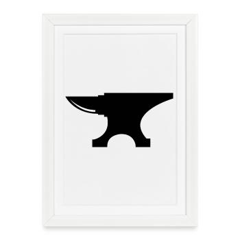 Anvil - Framed poster (27 × 37 cm) - white - Front