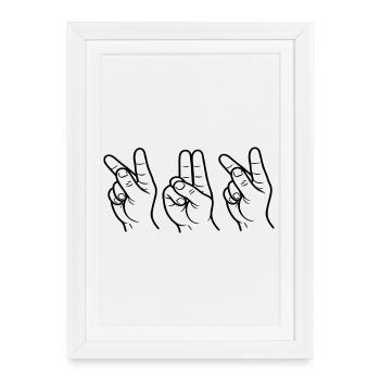 Signe Ekivok - Affiche encadrée (27 × 37 cm) - blanc - Devant