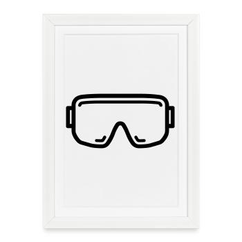 lunettes de sécurité - Affiche encadrée (27 × 37 cm) - blanc - Devant