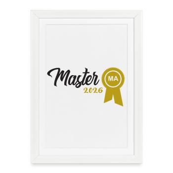 Master 2026 Graduation Graduation - Framed poster (27 × 37 cm) - white - Front