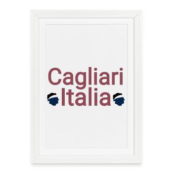 Cagliari - Affiche encadrée (27 × 37 cm) - blanc - Devant