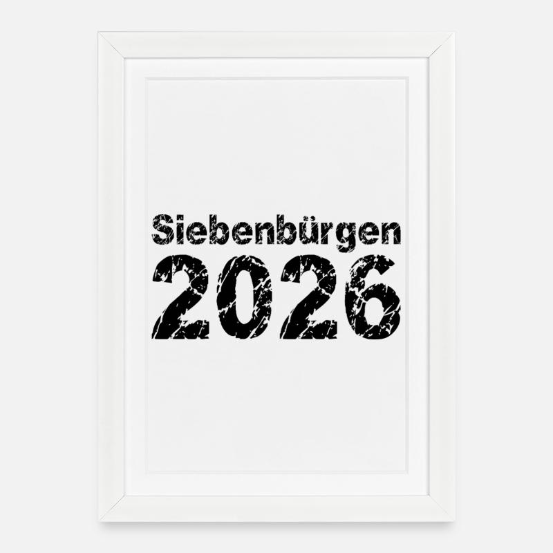 Siebenbürgen 2026 - Gerahmtes Poster (27 × 37 cm) - Weiß