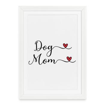 Dogs Mom - Framed poster (27 × 37 cm) - white - Front