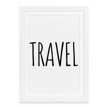 Voyager - Affiche encadrée (27 × 37 cm) - blanc - Devant