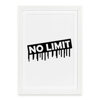 no_limit - Affiche encadrée (27 × 37 cm) - blanc - Devant