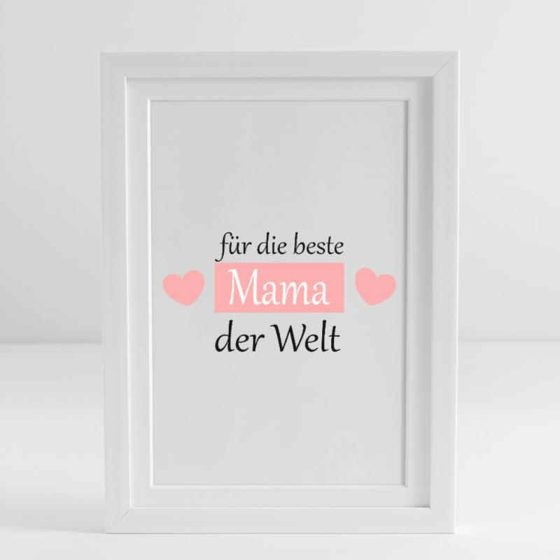 Muttertags Geschenk Mutter Muttertag Geschenkidee Gerahmtes Poster (27 × 37 cm)