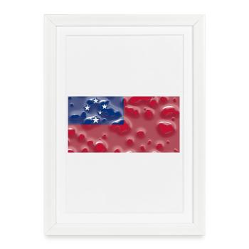 Country Samoa - Framed poster (27 × 37 cm) - white - Front