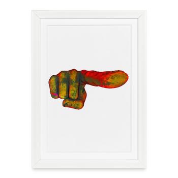 Index de l’explosion de couleur - Affiche encadrée (27 × 37 cm) - blanc - Devant