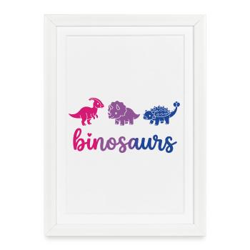 Mois de la fierté LGBTQ - Binosaur - Affiche encadrée (27 × 37 cm) - blanc - Devant