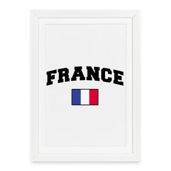 France fan - Framed poster (27 × 37 cm) - white - Front