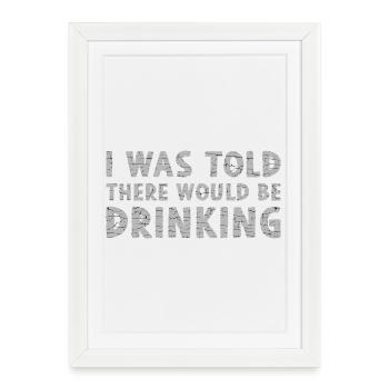 Grunge Text Cracked Stone - Framed poster (27 × 37 cm) - white - Front