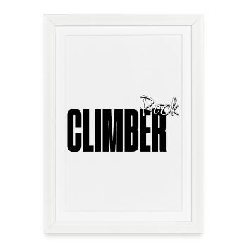 Classic Rock Climbing Wear Modern Design Boulderer - Framed poster (27 × 37 cm) - white - Front