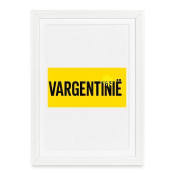 Valentine Sun Typografie - Gerahmtes Poster (27 × 37 cm) - Weiß - Vorne