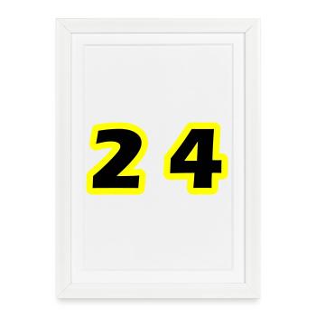 24 Symbole numérique - Affiche encadrée (27 × 37 cm) - blanc - Devant
