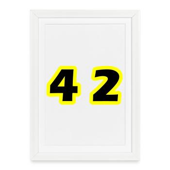 42 Number Symbol - Framed poster (27 × 37 cm) - white - Front