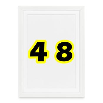 48 Symbole numérique - Affiche encadrée (27 × 37 cm) - blanc - Devant