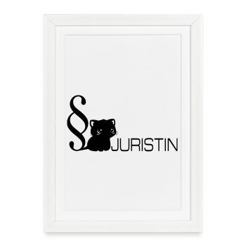 Law Cat Lawyer - Framed poster (27 × 37 cm) - white - Front